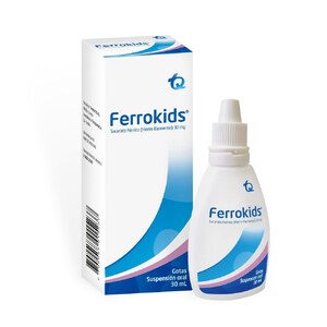 FERROKIDS PEDIATRICO GOTAS 30MG FX30ML (CHOCOLATE) (SACARATO FERRICO-HIERRO ELEMENTAL) (TECNOQUIMICAS) - TECNOQUIMICAS