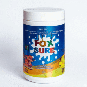 FOX SURE MULTIVIT CON ZINC CALCIO MAGNESIO & VIT DEL COMPLEJO B EN POLVO - TARRO x 400 G - SABOR VAINILLA