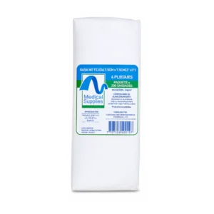 GASA NO TEJIDA 7.5 x 7.5 CM (3` x 3`) x 4 PLIEGUES - PQT x 200 UNID
