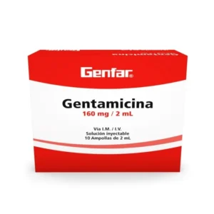 GENTAMICINA 160 MG/2 ML SLN INY - CAJA x 10 AMP