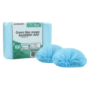 GORRO TIPO ORUGA ALFASAFE AJUSTABLE AZUL - BOLSA x 100 UNID