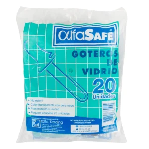 GOTERO DE VIDRIO ALFASAFE - BOLSA x 20