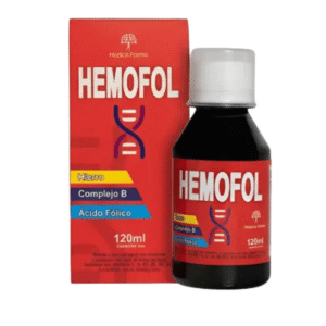 HEMOFOL CON HIERRO COMPLEJO B Y ACIDO FOLICO JBE - FCO x 120 ML - SABOR CEREZA