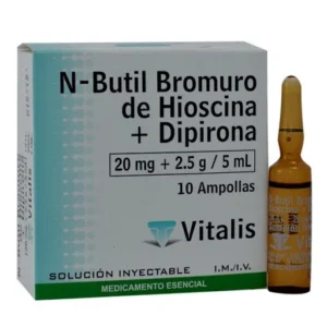 HIOSCINA N-BUTIL BROMURO 20MG+DIPIRONA 2.5G CX10 AMP (VITALIS) - VITALIS