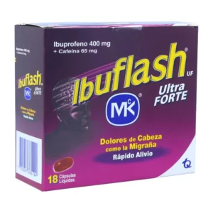 IBUFLASH ULTRA FORTE CX 18 CAP (IBUPROFENO+CAFEINA)(TECNOQUIMICAS) - TECNOQUIMICAS
