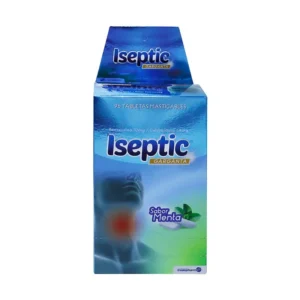 ISEPTIC GARGANTA MENTA CX96TAB MASTICABLES (BENZOCAINA 10MG+CETILPIRIDINIO 1.4MG)(MEDIBRAND) - COASPHARMA