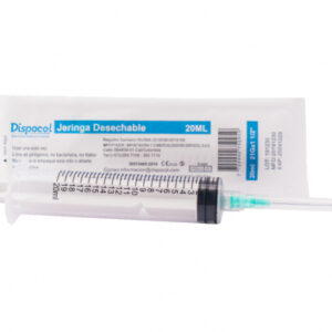 JERINGA 20ML 21GX1 1/2" AGUJA ROSCA DESECHABLE X1UND (DISPOCOL) - DISPOCOL