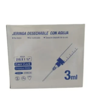 JERINGA 3ML 23GX1 AGUJA ROSCA DESECHABLE CX100UND (DISPOCOL) - DISPOCOL