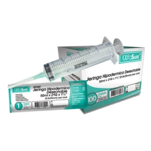 JERINGA HIPODERMICA ALFASAFE 50 ML x 21 G x 1 1/2 - BLISTER x UNID