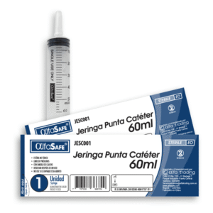 JERINGA PUNTA CATETER ALFASAFE 60 ML - BLISTER x UNID