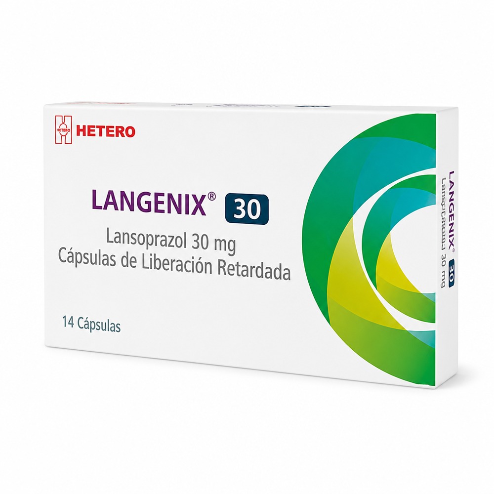 LANGENIX 15MG CX 14CAP DE LIBERACION RETARDADA (LANSOPRAZOL) (HETERO) - SEVEN PHARMA
