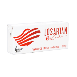LOSARTAN 100 MG - CAJA x 30 TAB RECU