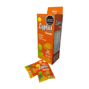 LYPTUS CON EUCALIPTO PROPOLEO MIEL DE ABEJAS - CAJA x 24 SOBRES x 5 DULCES POR SOBRE - SABOR NARANJA