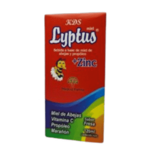 LYPTUS JBE KIDS CON MIEL DE ABEJAS VITC PROPOLEO & POLEN - FCO x 120 ML - SABOR FRESA