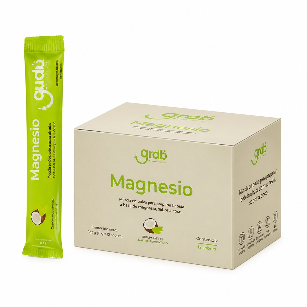 MAGNESIO SLN ORAL - CAJA x 30 SACHETS x 20 ML C/U SABOR NATURAL LIMONADA DE COCO