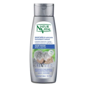 MASCAR. CAPILAR SILVER NATURVITAL PARA CABELLOS BLANCOS Y GRISES SIN PARABENOS - FCO x 300 ML AROMA A ARANDANO