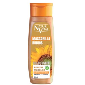 MASCARILLA CAPILAR COLOURSAFE NATURVITAL CABELLOS RUBIOS SIN SAL CON KERATINA VEGETAL EXTRAC. HENNA & GIRASOL - DISPLAY x 24 SACHET x 30 ML
