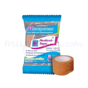 MICROPORE PIEL 1 x 10 YARDAS - BOLSA x 1 ROLLO - MEDIA ADHESIVIDAD