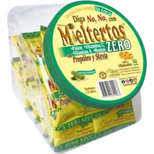 MIELTERTOS ZERO PROPOLEO Y STEVIA BOMBONERA X25 SOB X 4 TB MASTICABLES (NATURAL FRESHLY) - NATURAL FRESHLY
