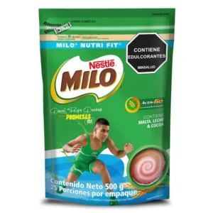 MILO ACTIVE-GO NUTRI FIT - BOLSA DOYPACK ZIPPER x 500 GR - 50% MENOS AZUCARES