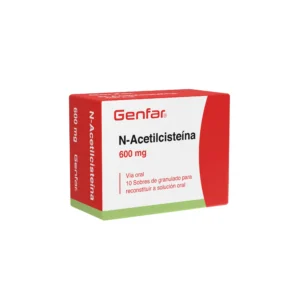 N-ACETILCISTEINA 600 MG POLVO GRANULADO P/SLN ORAL - CAJA x 10 SOBRES
