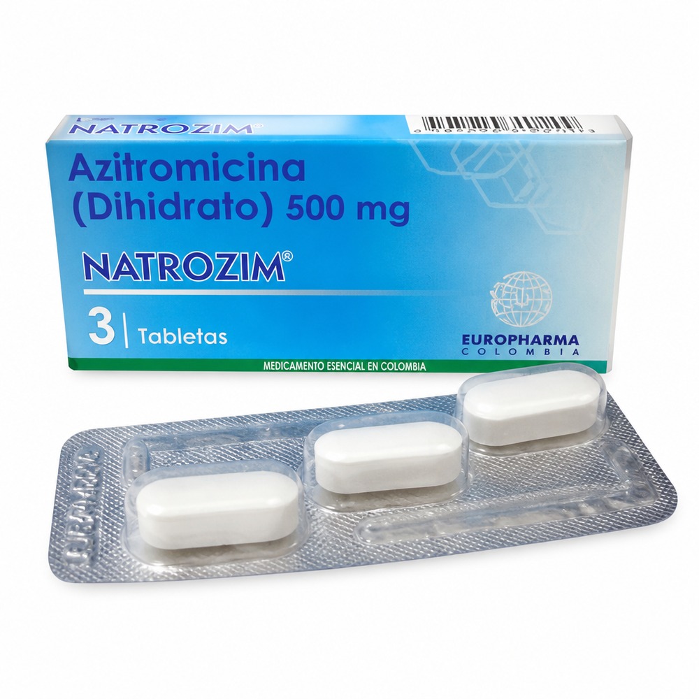 NATROZIM 500MG CX3 TAB (AZITROMICINA) (EUROPHARMA) - EUROPHARMA