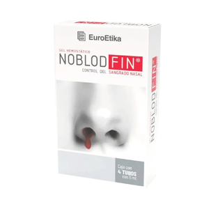 NOBLODFIN GEL HEMOSTATICO-ANTIHEMORRAGICO PARA SANGRADO NASAL - CAJA x 4 TUBOS x 5 ML C/U