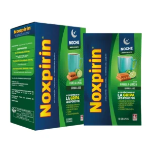 NOXPIRIN GRIPA NOCHE GRANULADO - CAJA x 50 SOBRES x 10 G C/U - SABOR PANELA - LIMON