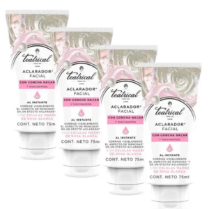 PAGUE 3 LLEVE 4 CREMA TEATRICAL ACLARADOR FACIAL CON CONCHA NACAR Y NACINAMIDA - TUBO x 75 ML - OFERTA ESP.