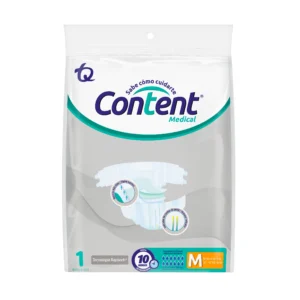 PAÑAL CONTENT MEDICAL ADULTO TALLA M - CAJA DISPENSAD. DE PQTE INDIVI. x 10 UND