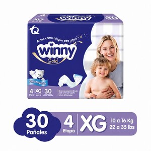 PAÑAL WINNY GOLD ULTRADELGADOS ETAPA 5 (XXG) - PQTE x 30 PAÑALES
