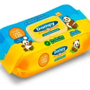 PAÑITOS HUMEDOS DAMPY ALOE PX120 UNDS(AMARILLO)(COMERCIALIZADORA FEGI) - FEGI