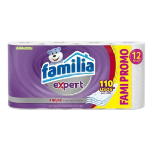 PAPEL HIGIENICO EXPERT PQX 12 UND(PRODUCTOS FAMILIA) - PRODUCTOS FAMILIA S.A