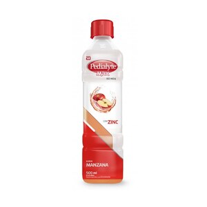 PEDIALYTE MAX 60 MEQ CON ZINC - BOTELLA x 500 ML - SABOR MANZANA