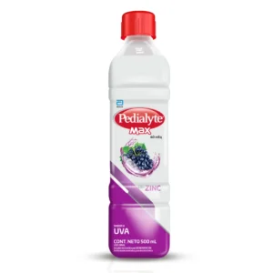 PEDIALYTE MAX 60 MEQ CON ZINC - FCO x 500 ML SABOR UVA