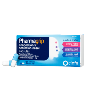 PHARMAGRIP CX100 CAP (ACETAMINOFEN+CAFEINA+CETIRIZINA+FENILEFRINA) (FABRIFARMA) - DISTRIBUIDORES