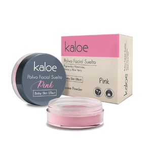 POLVO FACIAL SUELTO PINK EFECTO BABY SKIN KALOE - ESTUCHE x 12 G