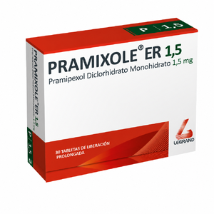 (PRAMIXOLE ER) PRAMIPEXOL 1.5 MG - CAJA x 30 TAB DE LIB. PROLONG.