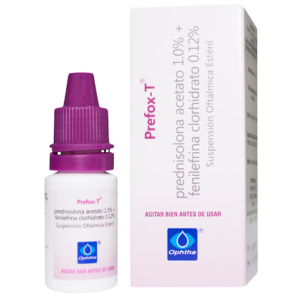 (PREFOX-T) PREDNISOLONA/FENILEFRINA 1.0%/0.12% SUSP OFT - FCO x 5 ML