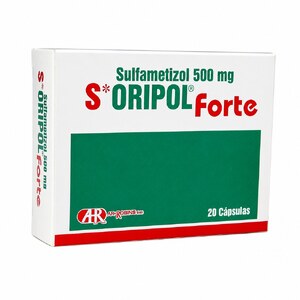 (S-ORIPOL FORTE) SULFAMETIZOL 500 MG - CAJA x 20 CAPS