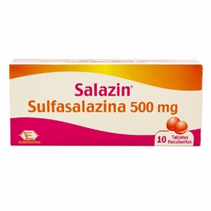 SALAZIN 500MG CX10 TAB RCB (SULFASALAZINA) (LABQUIFAR) - LABQUIFAR