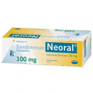 (SANDIMMUN NEORAL) CICLOSPORINA 100 MG - CAJA x 50 CAPS
