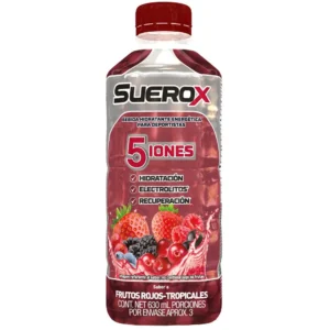 SUEROX BEBIDA ENERGETICA PARA DEPORTISTAS - FCO x 630 ML - SABOR A FRUTOS ROJOS-TROPICALES