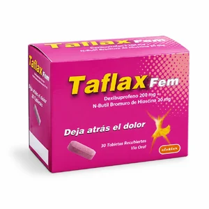 TAFLAX FEM 200MG/20MG CX30TB RECUBIERTAS (DEXIBUPROFENO+HIOSCINA)(CLOSTER PHARMA) - CLOSTER PHARMA