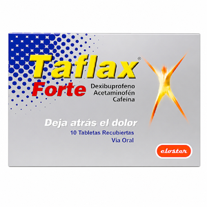 TAFLAX FORTE CX10TAB RECUBIERTAS (DEXIBUPROFENO+ACETAMINOFEN+CAFEINA)(CLOSTER PHARMA) - CLOSTER PHARMA