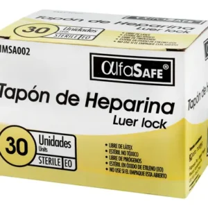 TAPON DE HEPARINA ESTERIL LUER LOCK ALFASAFE - CAJA x 30 UNID