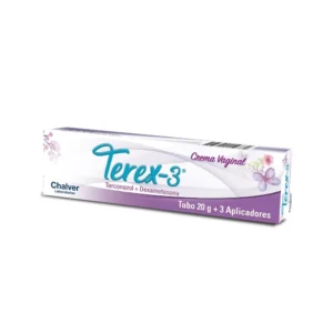TEREX-3 (0.8 G + 3.58 MG/100 G) - CREMA VAGINAL - TUBO x 20 G + 3 APLICADORES
