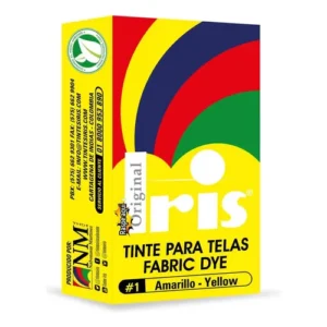 TINTE PARA TELAS IRIS # 1 AMARILLO - CAJA x 1 BOLSA x 9 G