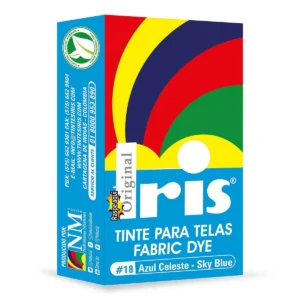 TINTE PARA TELAS IRIS # 18 AZUL CELESTE - CAJA x 1 BOLSA x 9 G
