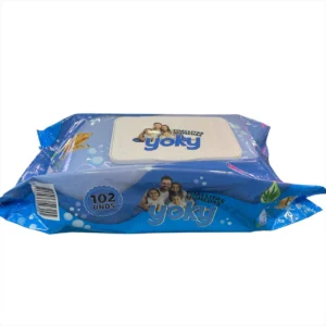 TOALLITAS HUMEDAS YOKY CON VITAMINA E - PQTE DISPENS. x 102 UNDS